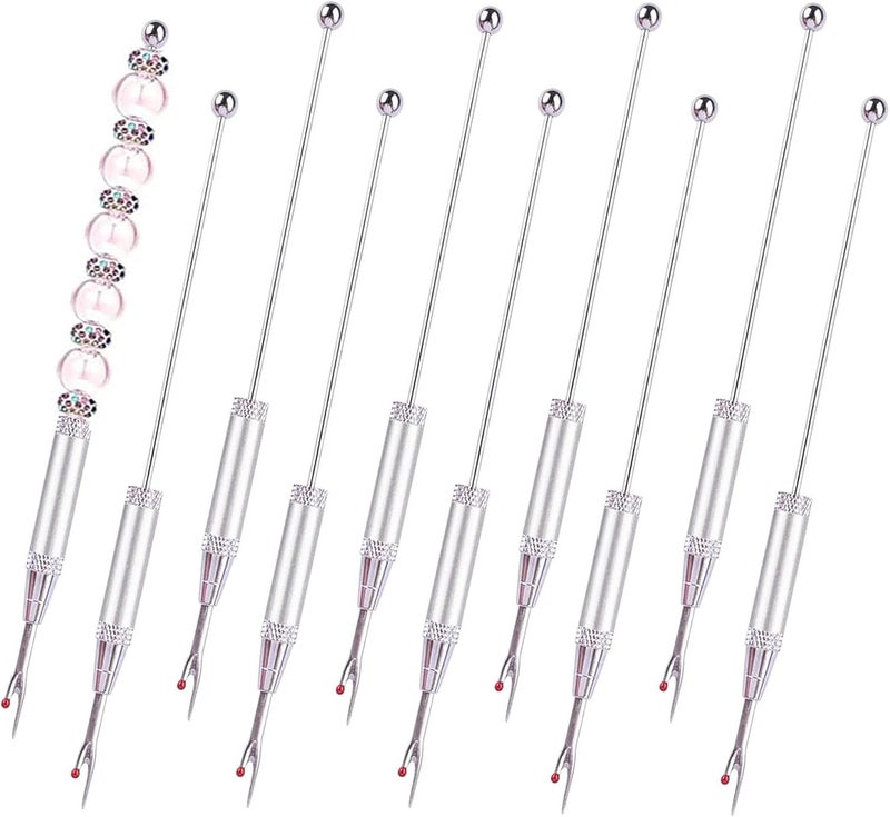 Frinnovan 10 Packs Beadable Thread Cutter Seam Rippers for Sewing Metal Embroidery Removal Tool Beaded Tag Remover for DIY Craft (Silver) - Image 1